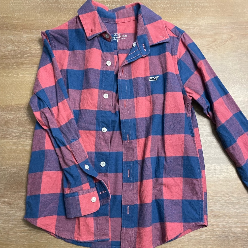 Boys vineyard vines flannel shirt